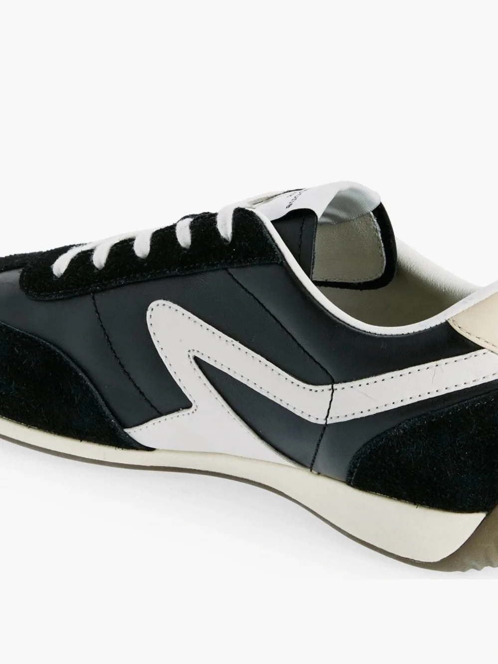 Women’s Black and White Retro Runner Sneaker